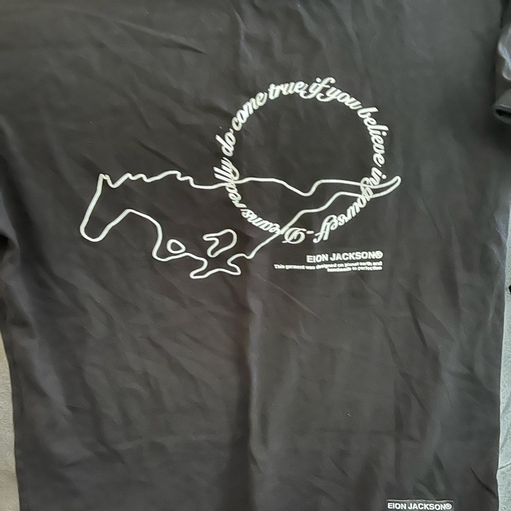 JACKSON Black Graphic Men's Shirt